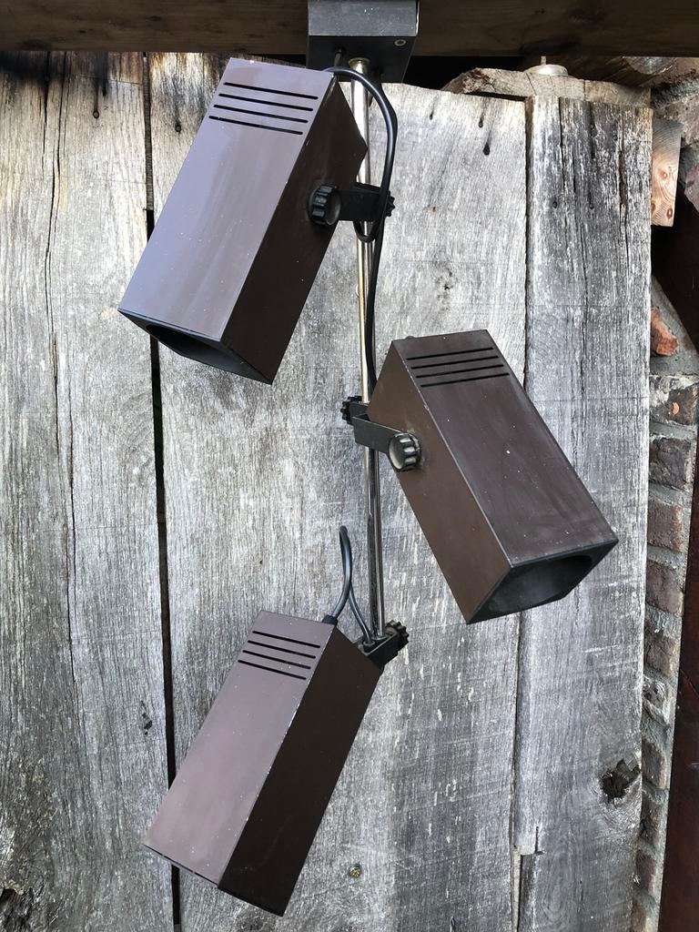 vintage PHILIPS modernist cube light - pendel - hanglamp '70, Enlèvement ou Envoi