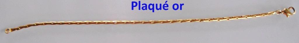 Bracelet de maille serpent originale plaqué or, NEUF, 19 cm, Enlèvement ou Envoi, Neuf, Or, Autres matériaux