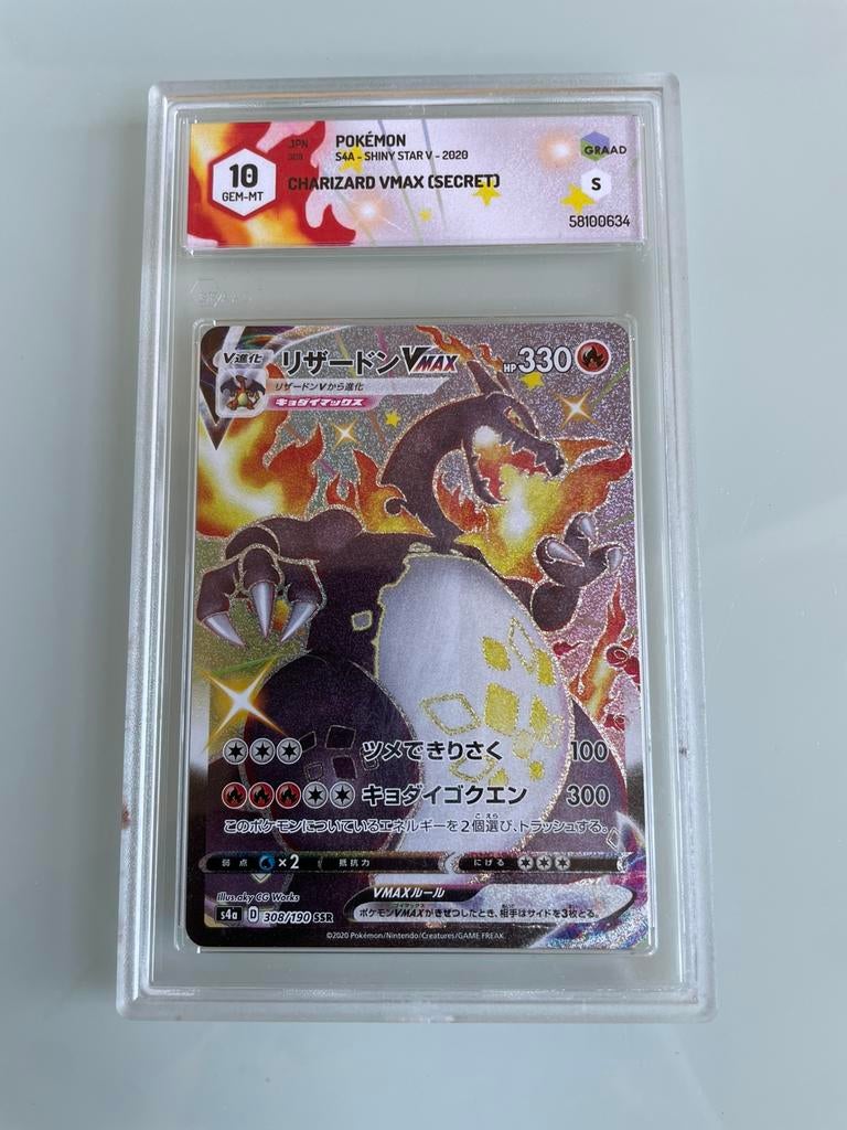 Pokémon Charizard Vmax 308/190 Grade 10, Enlèvement ou Envoi, Comme neuf