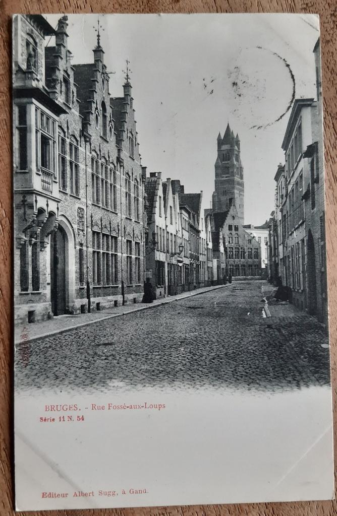 Postkaart BRUGGE rue Rosse aux Loups 1902 !, Verzamelen, Verzenden