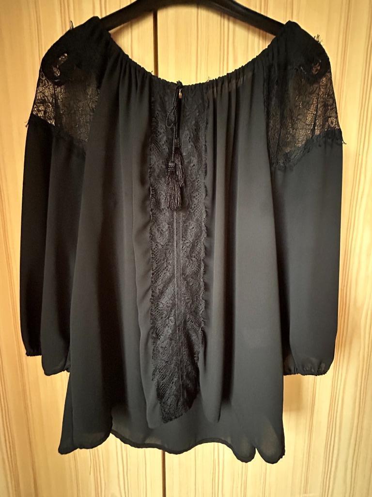 Zwarte blouse Vie ta Vie TU, Vie ta Vie, Taille 38/40 (M), Enlèvement ou Envoi, Comme neuf