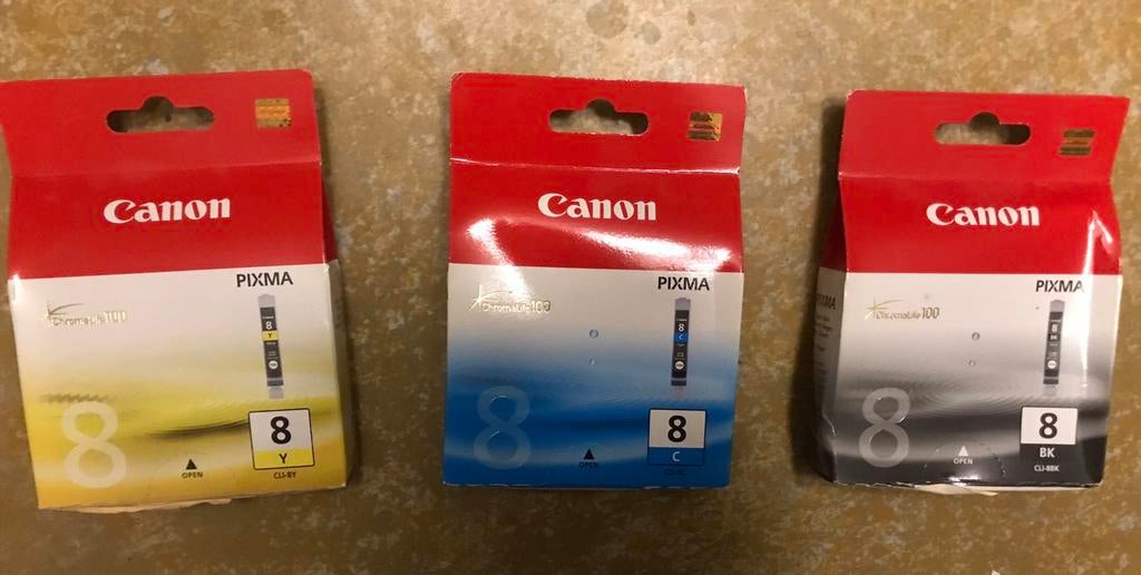 Inktpatronen Canon CLI-8 Y+C+BK, Ophalen of Verzenden, Nieuw