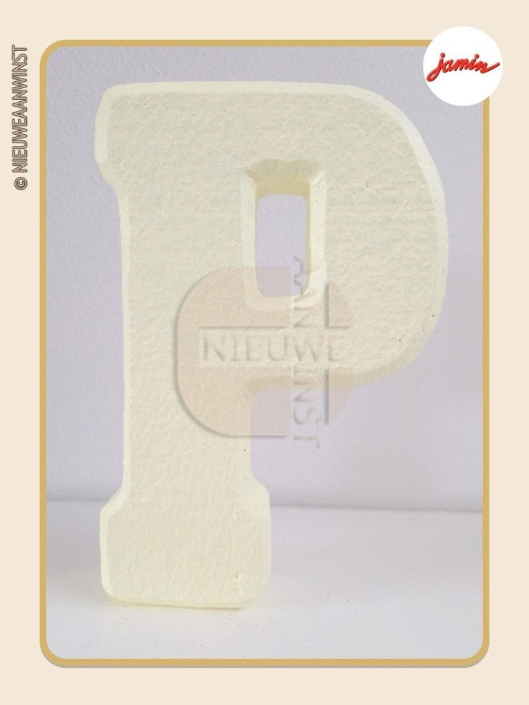 Nostalgische Jamin witte chocoladeletter ‘P’ Piet - 25cm, Envoi, Comme neuf