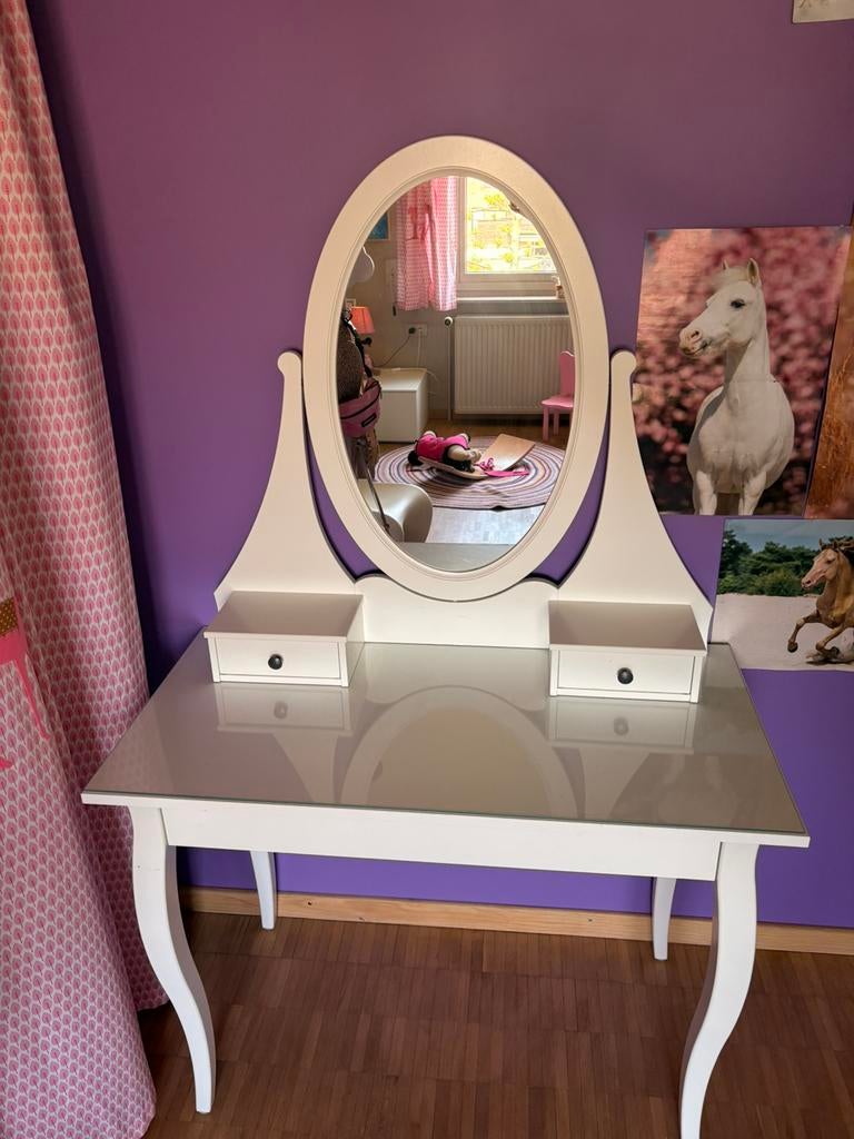 Make-up tafel met spiegel voor kinderen, Ophalen, Gebruikt, 50 tot 100 cm, 150 tot 200 cm