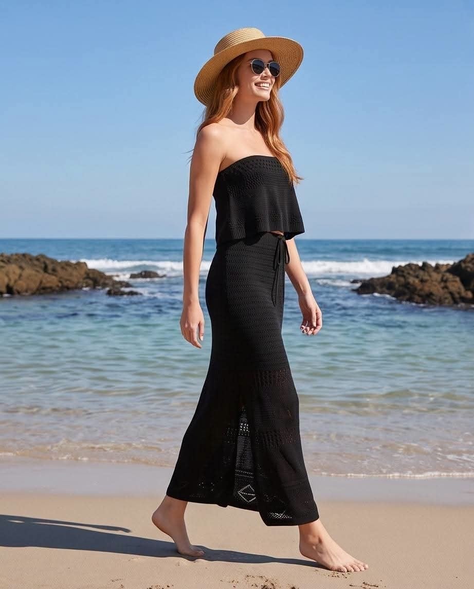 Robe de plage taille 38 coloris noire neuf, Kleding | Dames, Jurken, Maat 38/40 (M), Verzenden, Zwart, Nieuw