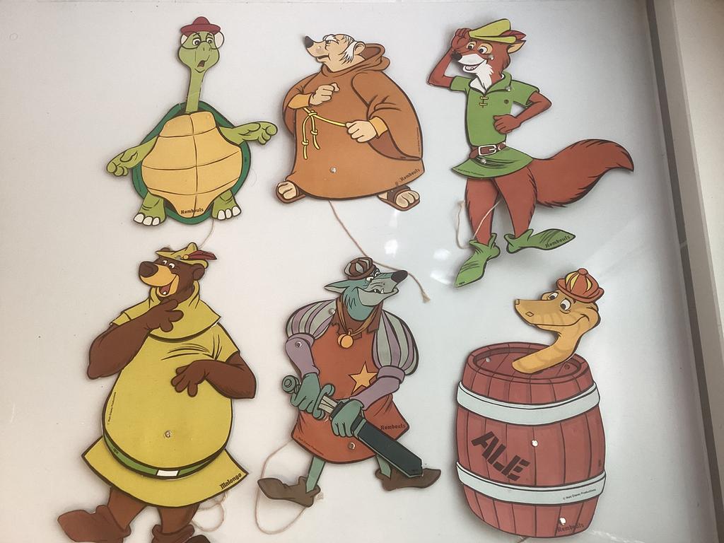 Oude kartonnen trekfiguren Disney. Reclame Rombouts., Ophalen of Verzenden, Zo goed als nieuw