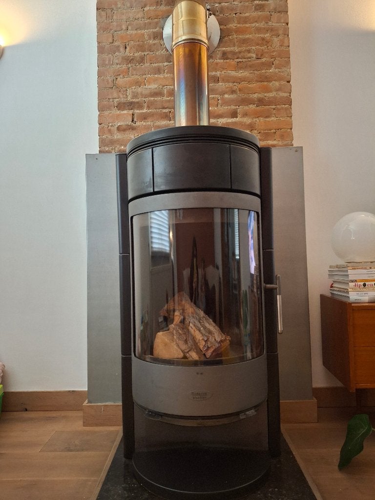 Houtkachel Buderus blueline, Doe-het-zelf en Bouw, Ophalen, Gebruikt, Kachel