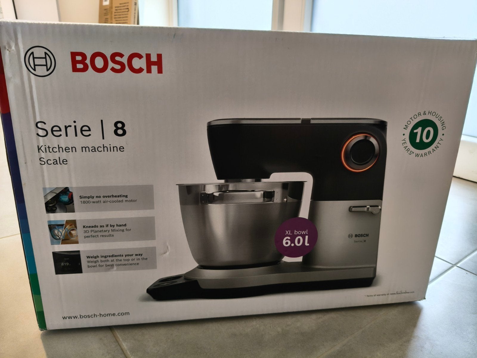 NIEUW Bosch Keukenrobot Serie 8 MUMS8ZS00, Ophalen, 4 liter of meer, Nieuw, 3 snelheden of meer