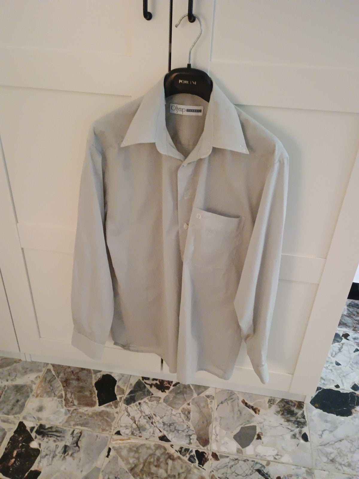 Grijs shirt Olymp L, Kleding | Heren, Ophalen of Verzenden, Grijs