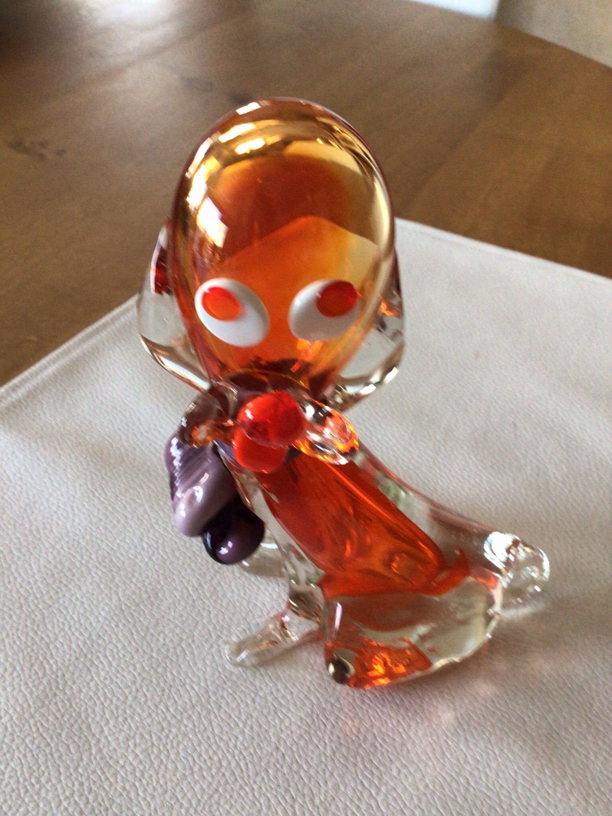 Murano handgeblazen sculpture hond vintage, Meerkleurig, Handgemaakt, Pop/figuur, 20 cm