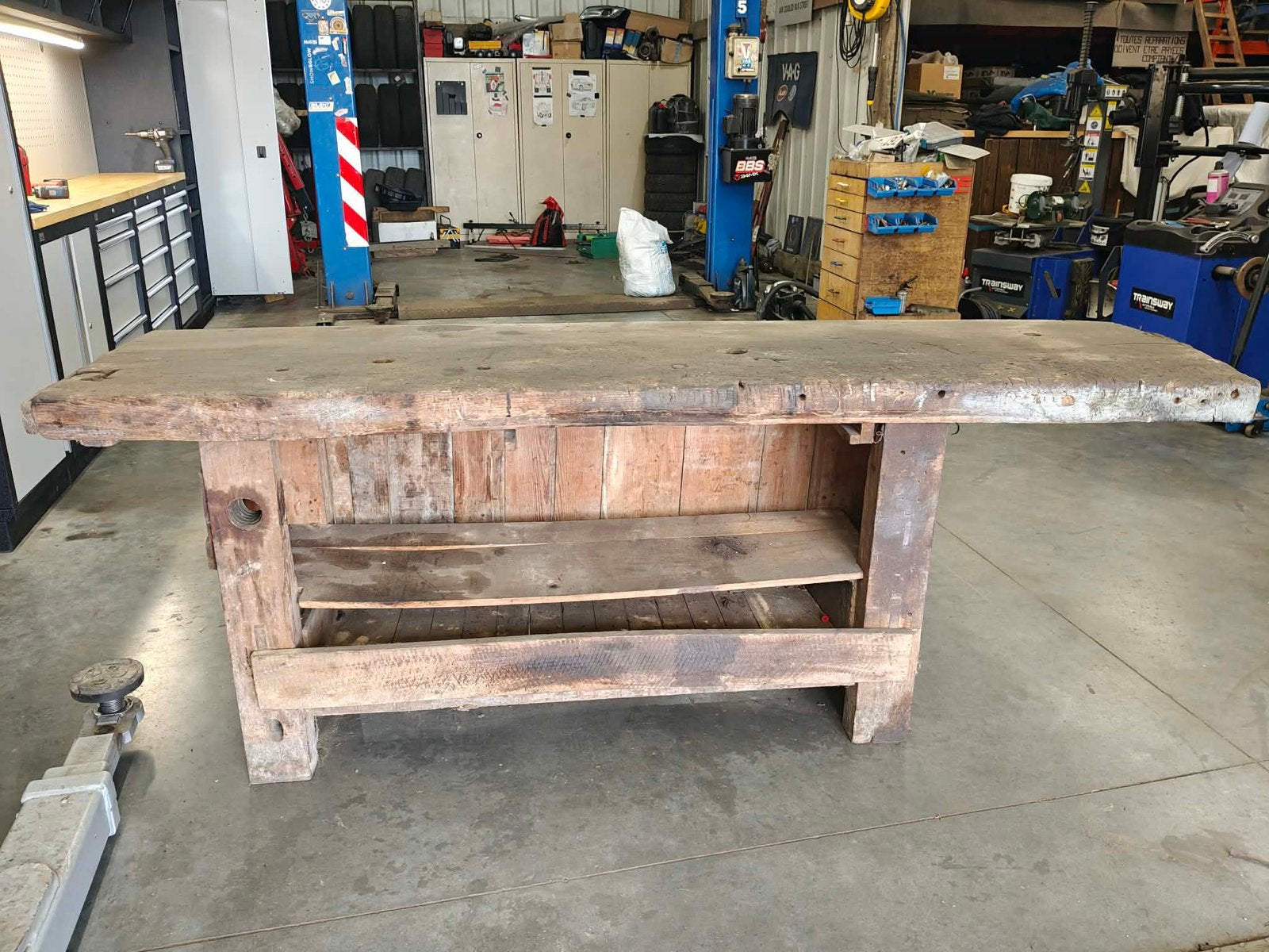 Banc de travail ancien etabli de menuisier vintage., Djejejejej, Moins de 70 cm, Enlèvement, Utilisé