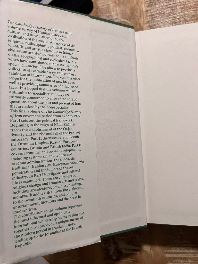 The cambridge history of Iran: 7 From Nadir Shah to the Isl, Gelezen, 14e eeuw of eerder, Ophalen of Verzenden, Azië