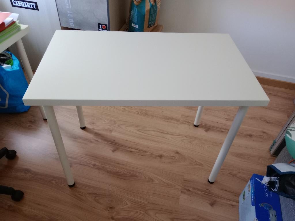 Bureautafel, Huis en Inrichting, Bureaus, Gebruikt, Spaanplaat of MDF, IKEA, Wit