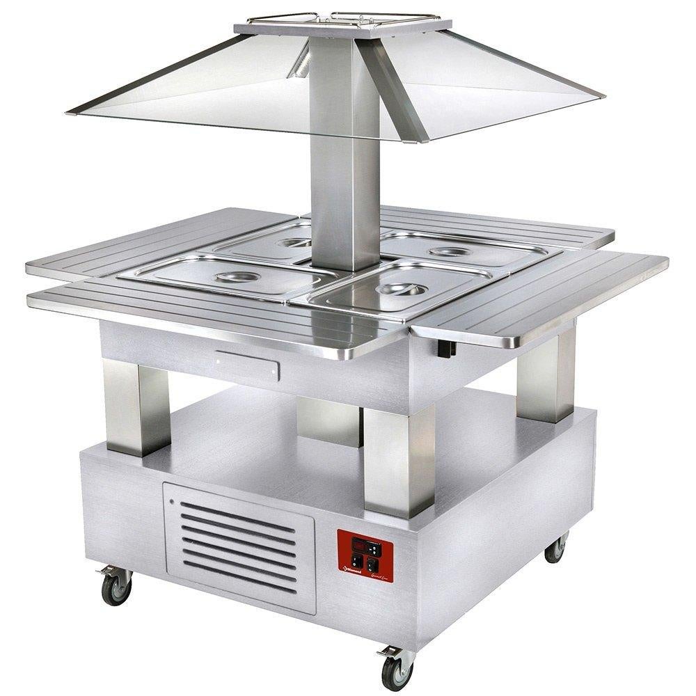 Bain-Marie verwarmd buffeteiland 4 GN 1/1 — Diamond, Ophalen of Verzenden