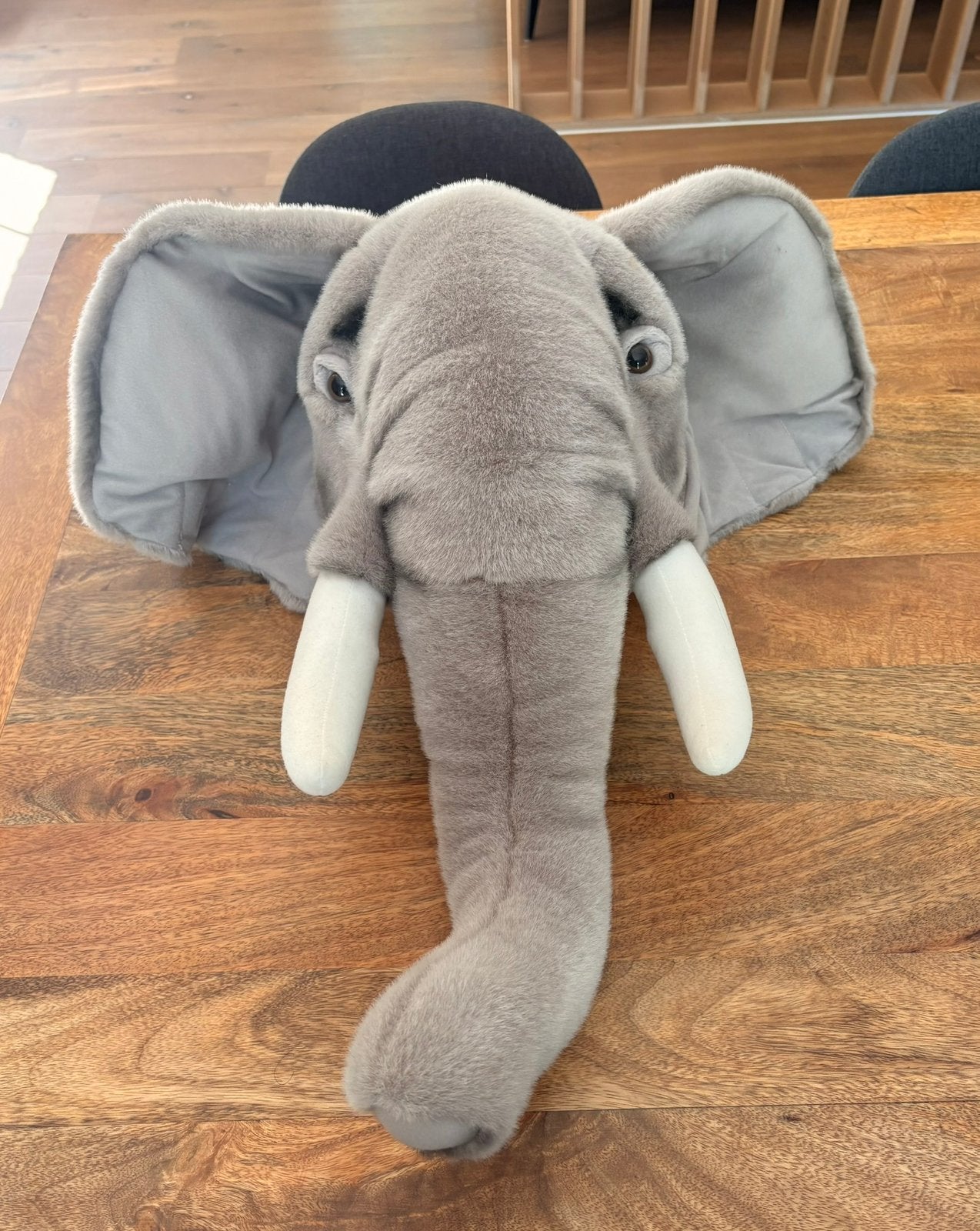 Pluche dierenhoofd olifant om op te hangen, Ophalen, Zo goed als nieuw