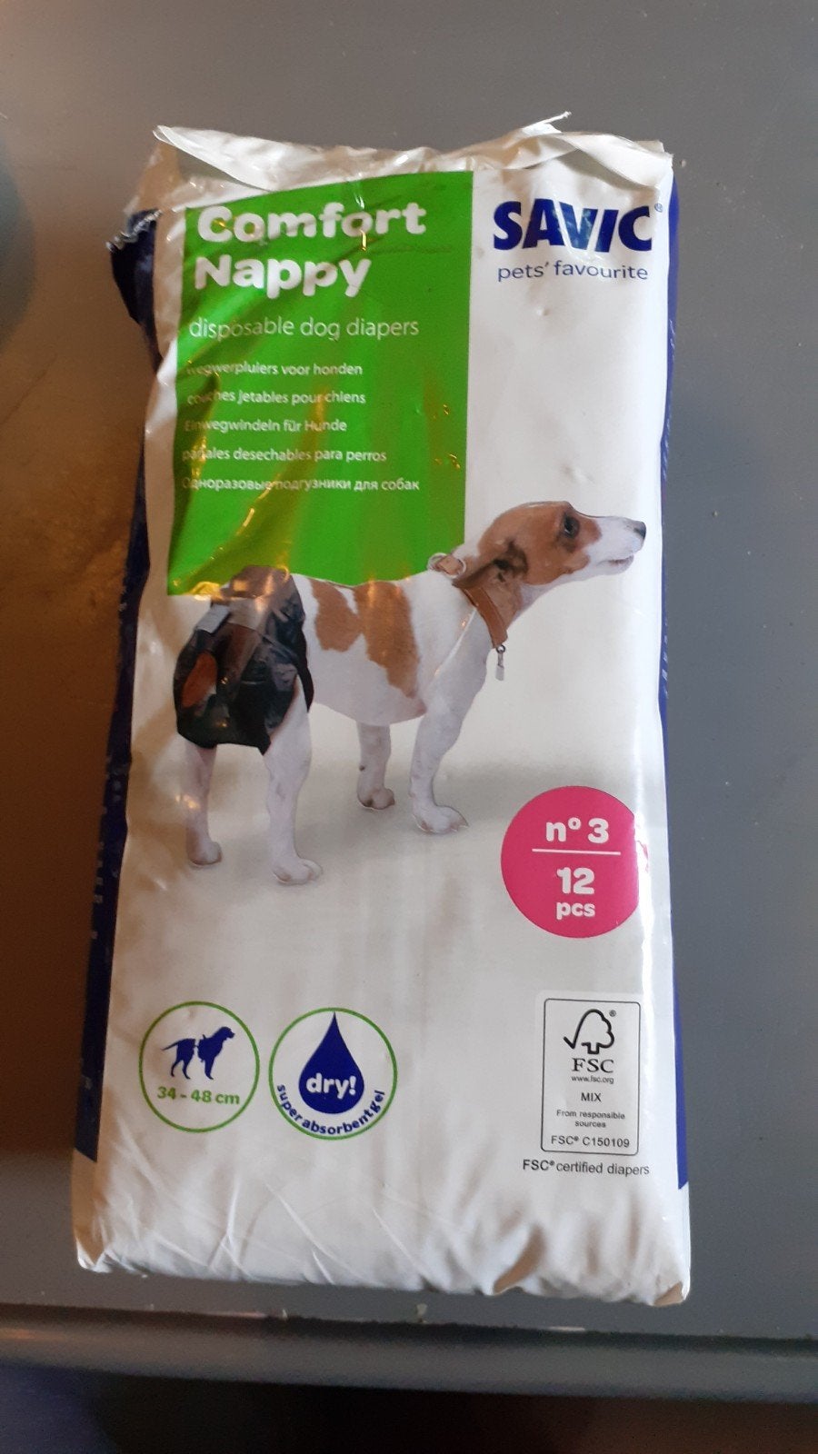 11 couches jetable pour chien taille 3 de 34 à 48 cm, Animaux & Accessoires, Accessoires pour chiens, Enlèvement ou Envoi