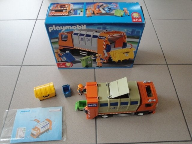 Playmobil 4418 camion poubelle, Enlèvement, Utilisé, Kit complet