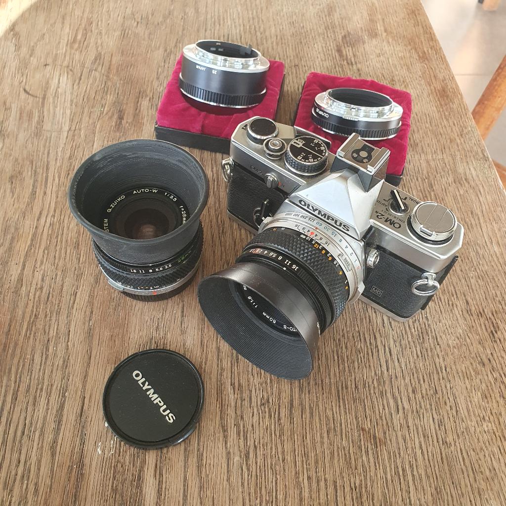 Olympus Spiegelreflex Camera OM2N analoog, Audio, Tv en Foto, Fotocamera's Analoog, Ophalen, Gebruikt, Spiegelreflex, Olympus