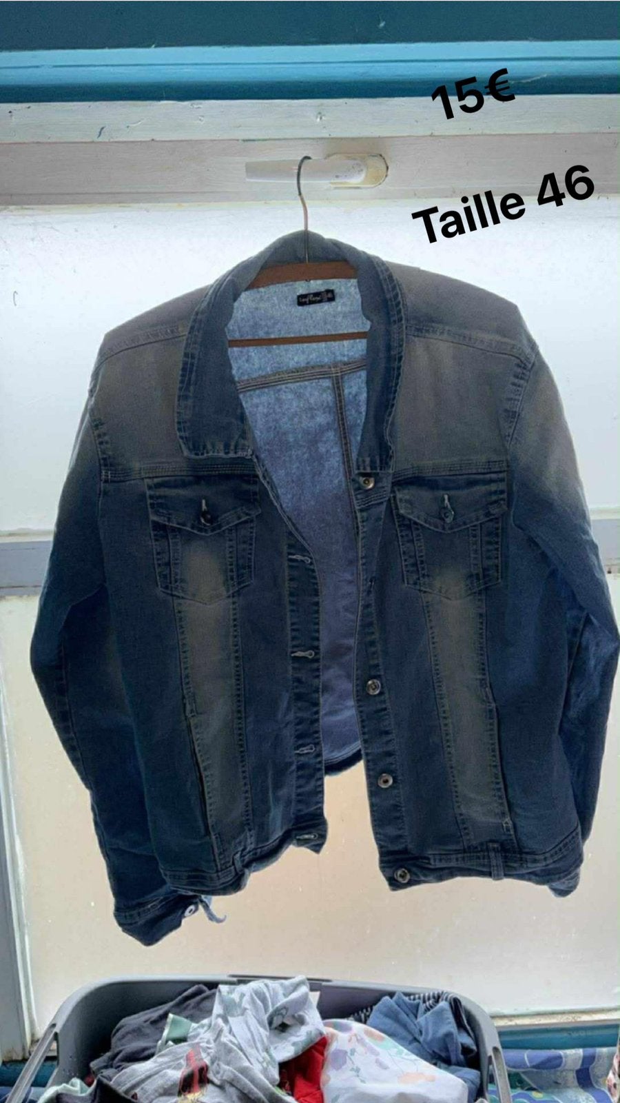 Veste en jeans femme, Kleding | Heren, Jassen | Zomer, Ophalen, Nieuw, Maat 52/54 (L), Blauw