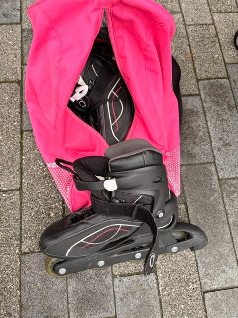 skeelers pink - decathlon, Zo goed als nieuw, Inline skates 4 wielen, Dames, Ophalen