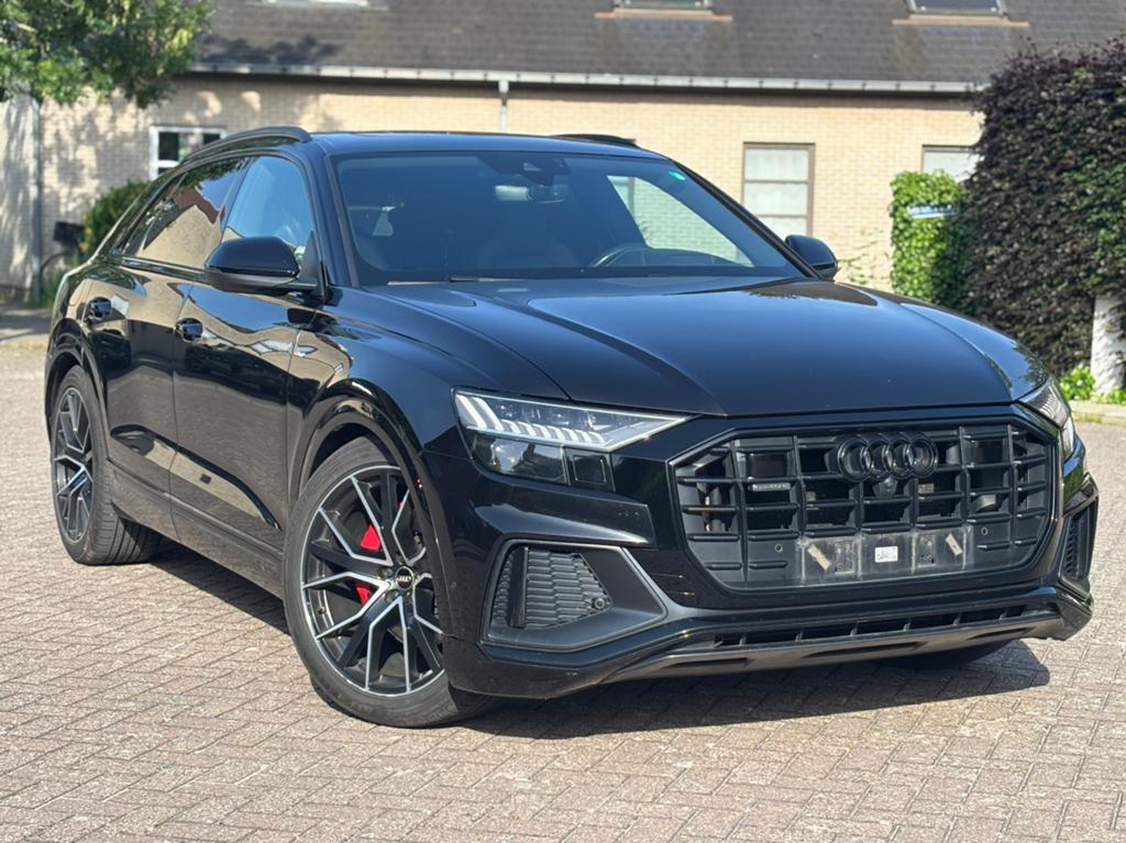 Audi Q8 50 TDI Quattro Mild Hybride, Auto's, Automaat, Q8, Zwart, Leder