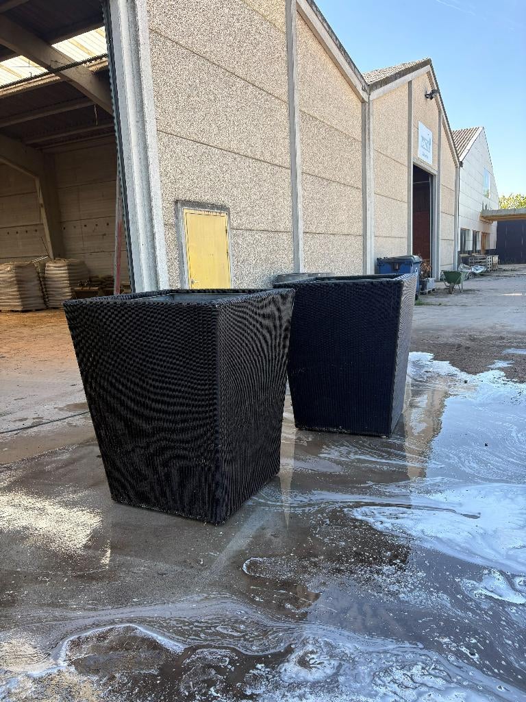 Bloembak XXL Zwart Borek, Tuin en Terras, Ophalen, Kunststof, Gebruikt, 100 cm of meer