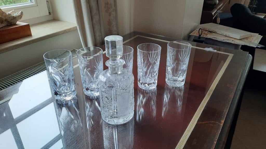 Ensemble verres et carafe en cristal, Electroménager, Enlèvement, Neuf