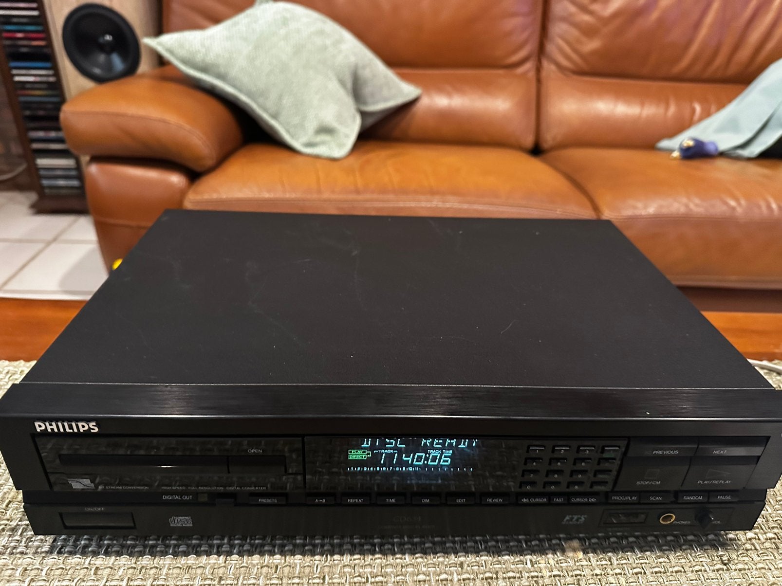 CD player Philips CD-634, TV, Hi-fi & Vidéo, Lecteurs CD, Enlèvement, Utilisé, Philips