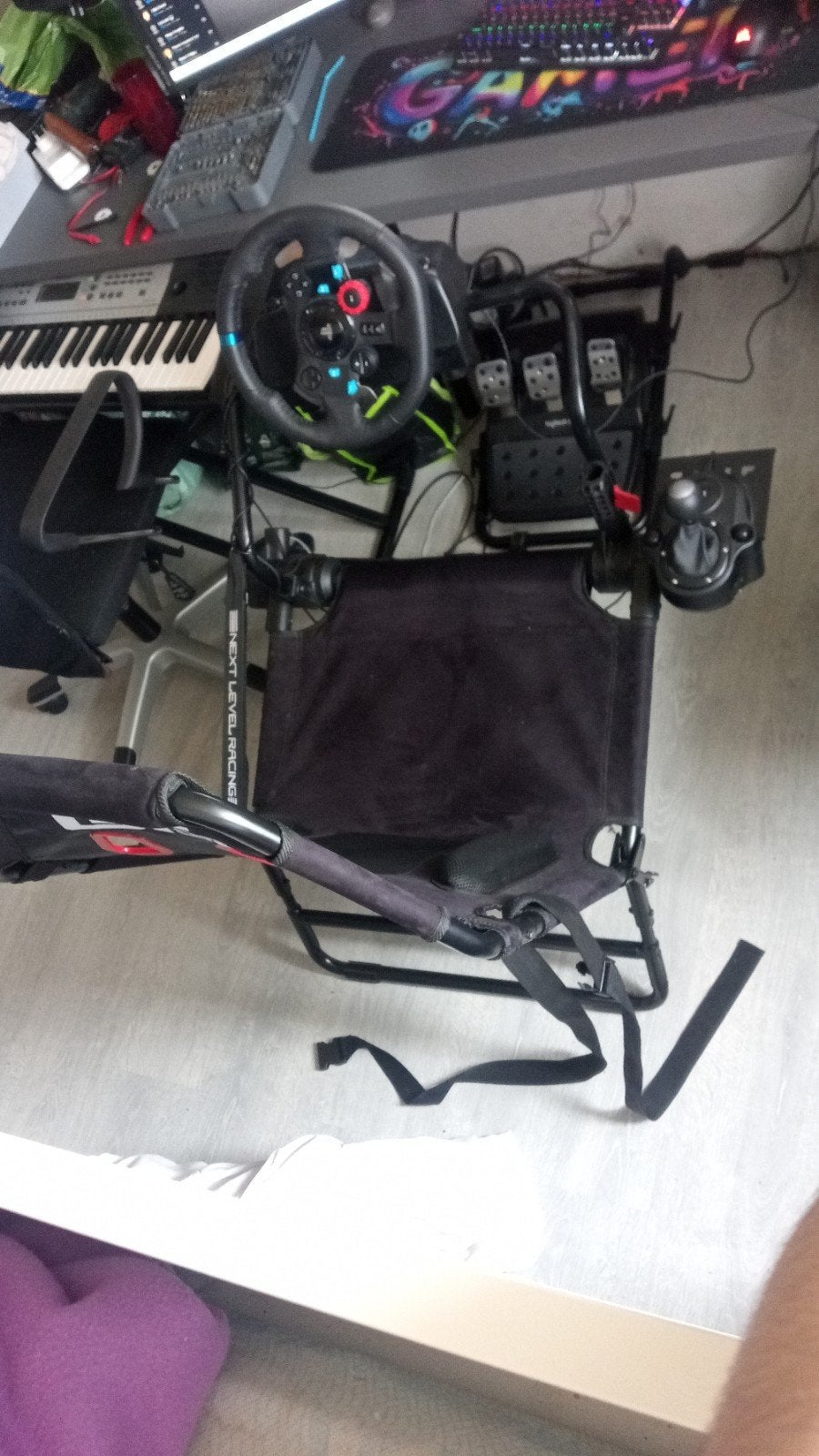 Setup Sim Racing Complet Logitech G29 + Pédalier + Boîte 6 V, Enlèvement