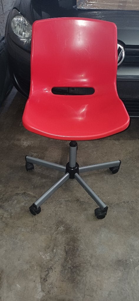 Chaise de bureau à roulettes, Enlèvement, Comme neuf, Rouge, Chaise de bureau