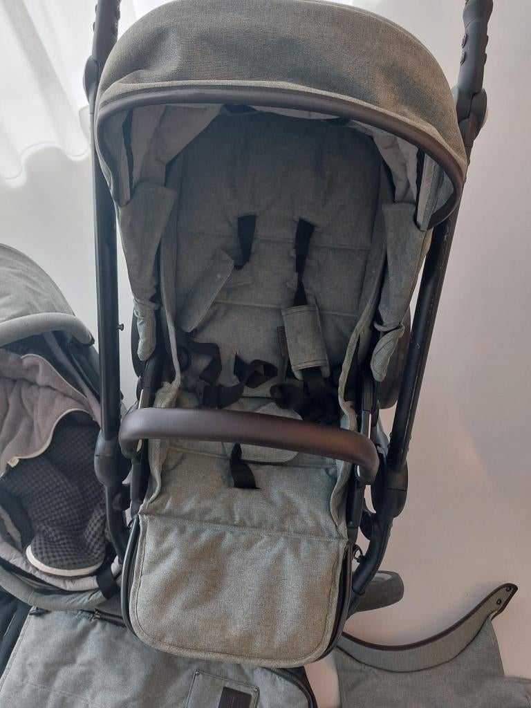 Maxi cosi wandelwagen met mand en alle toebehoren, Ophalen, Gebruikt, Combiwagen, Verstelbare duwstang