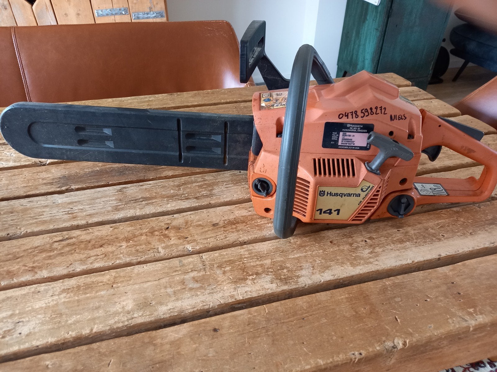 Husqvarna 141 kettingzaag, Tuin en Terras, Hand-tuingereedschap, Ophalen, Gebruikt