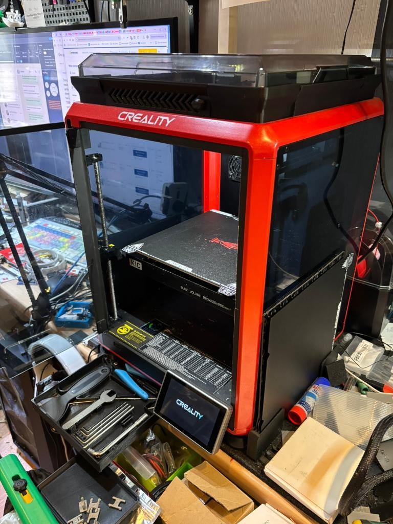 Creality K1C – Édition spéciale rouge, Wi-Fi intégré, Comme neuf, Enlèvement, Filament