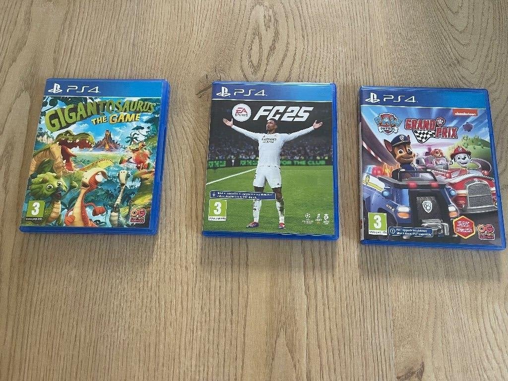 Mooi Pakket van 3 PS4– FC 25, Paw Patrol & Gigantosaurus, Games en Spelcomputers, 2 spelers, Zo goed als nieuw, Vanaf 3 jaar, Ophalen