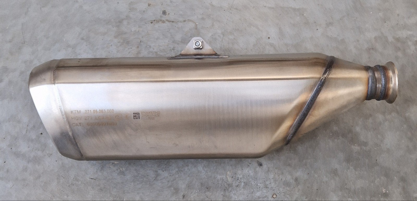 Originele RVS uitlaatdemper KTM 690 SMC R / Enduro R (21-23), Motoren, Ophalen of Verzenden, Gebruikt