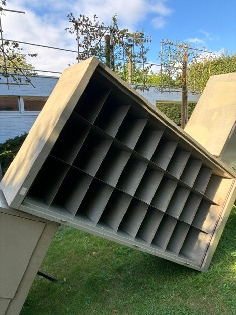 vintage ijzeren archiefkasten, Gebruikt, Meerdere deuren, 50 tot 100 cm, Metaal