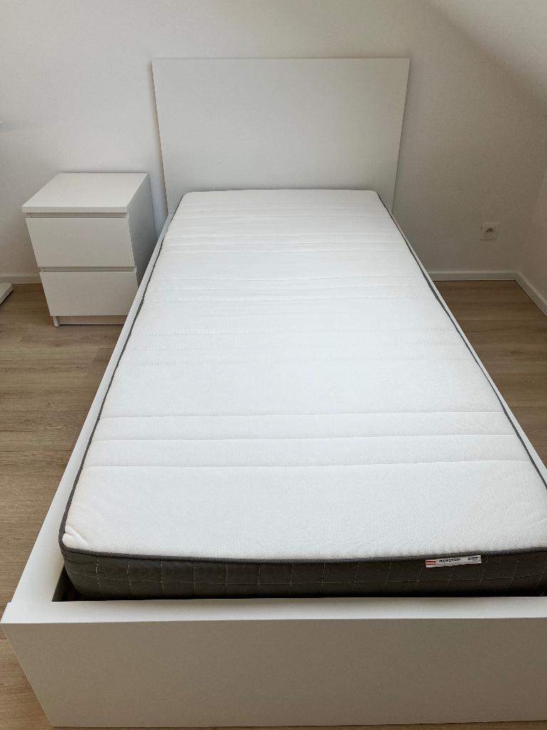Ikea bed met matras, 90 cm, Une personne, Enlèvement, Utilisé