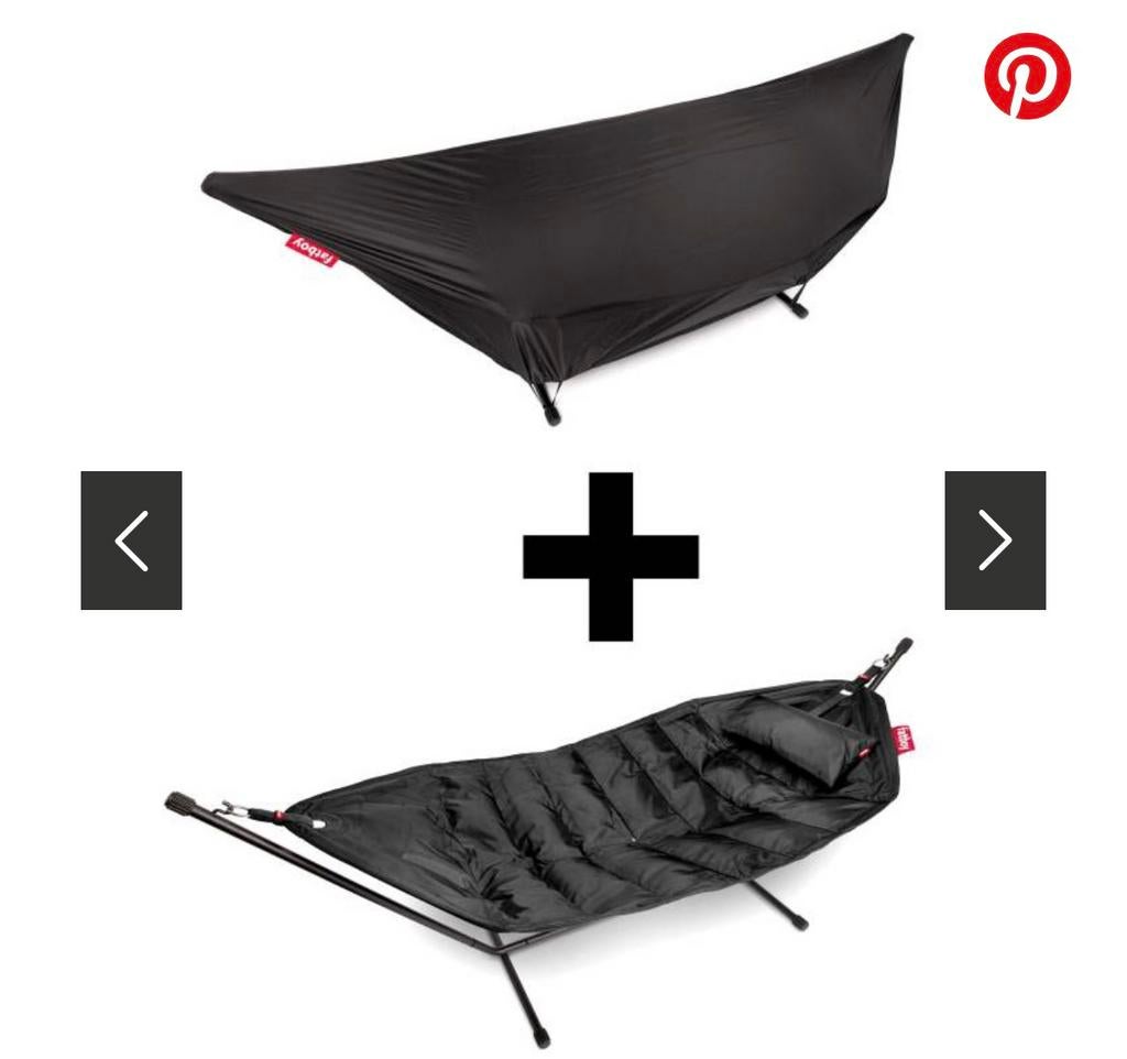 Fatboy hangmat deluxe zwart (nieuw €559), Ophalen, Opvouwbaar, Meerpersoons, Zo goed als nieuw