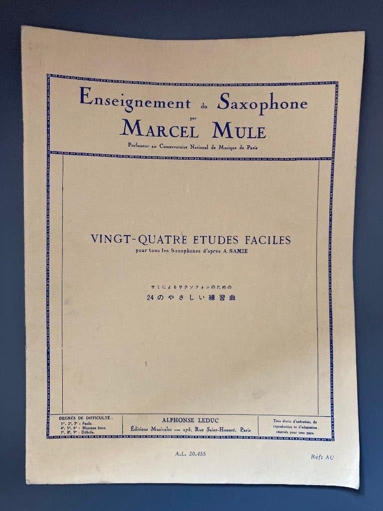 Partition saxophone Marcel Mule - 24 études faciles, Musique & Instruments, Partitions, Enlèvement, Utilisé, Leçon ou Cours, Saxophone