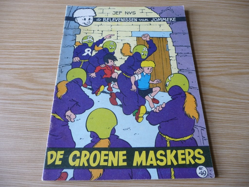 Jommeke - 49. De groene maskers EERSTE DRUK - € 4, Enlèvement ou Envoi, Une BD, Jef Nys., Comme neuf