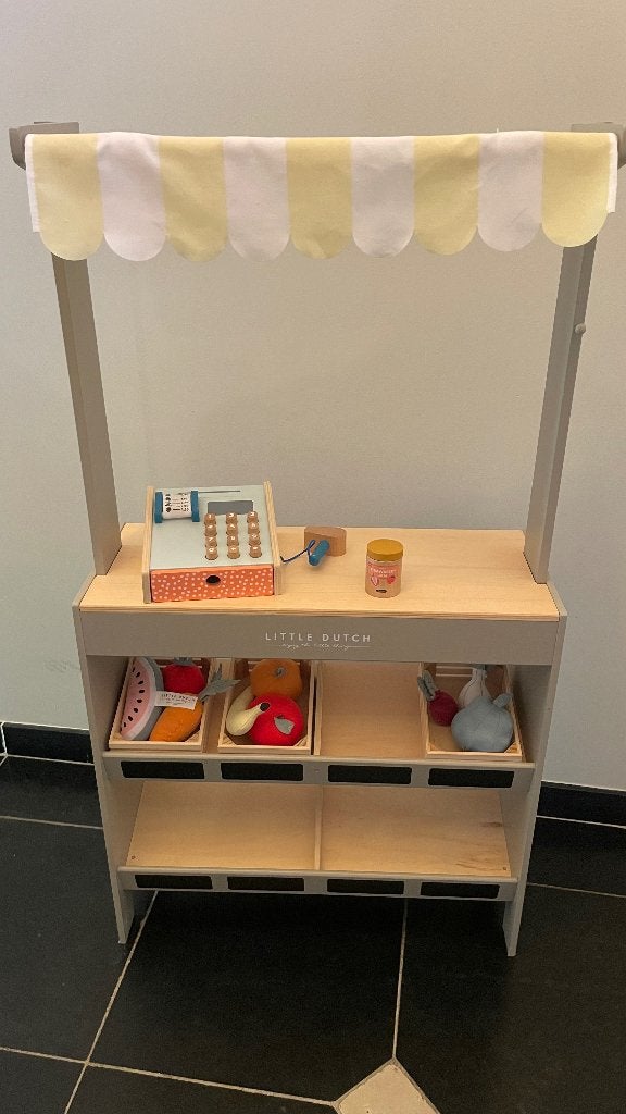 Little Dutch houten winkeltje met HEMA kassatje, Kinderen en Baby's, Speelgoed | Houten speelgoed, Ophalen, Zo goed als nieuw
