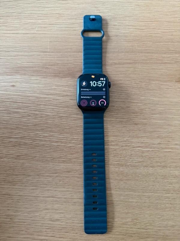 Apple Watch Series 7 45mm, Handtassen en Accessoires, Smartwatches, Zo goed als nieuw, iOS, Blauw, Ophalen