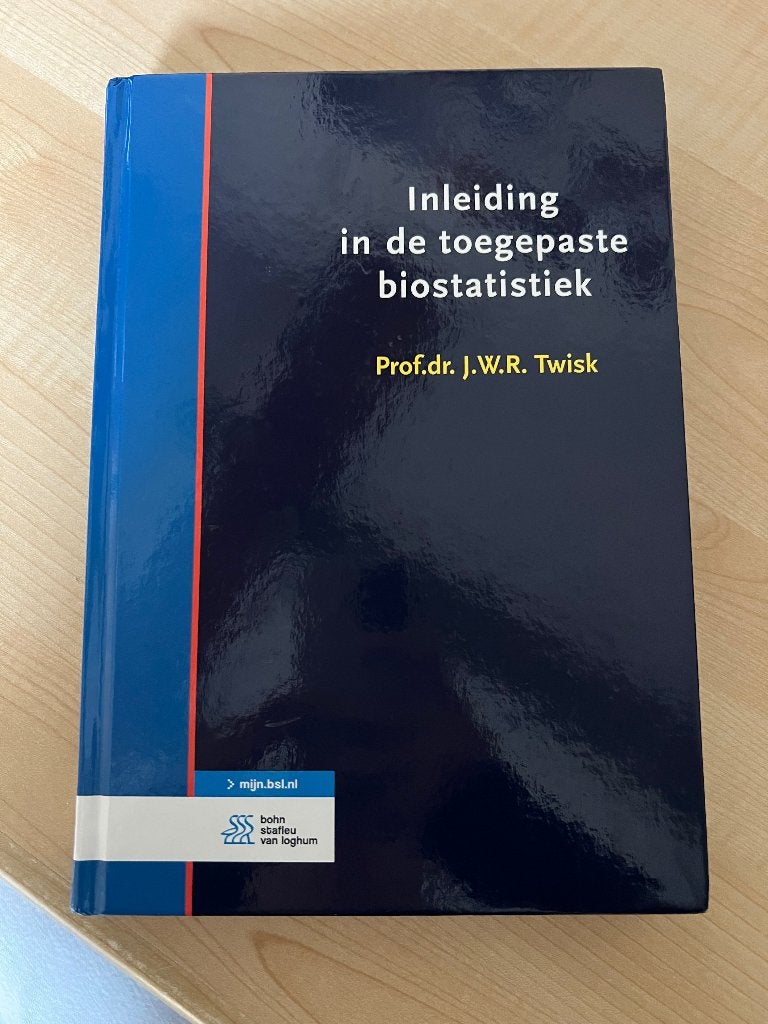 Inleiding in de toegepaste biostatistiek, Ophalen of Verzenden, Zo goed als nieuw, Hoger Onderwijs, Twisk