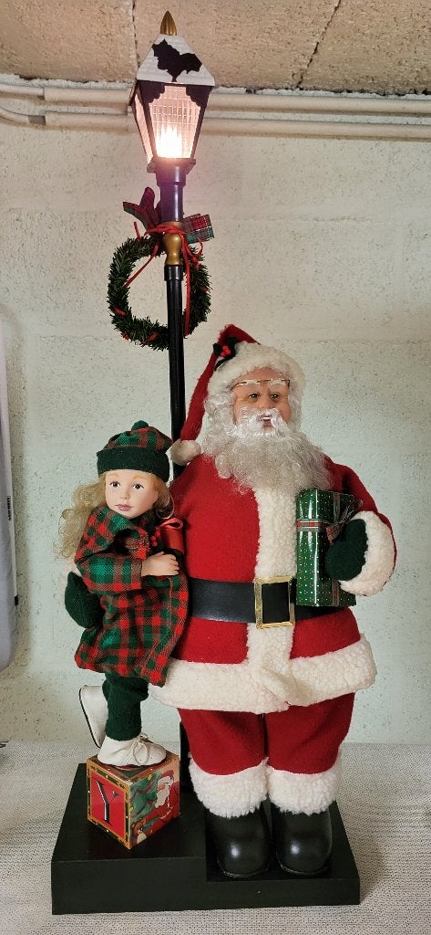 Père Noël Animé et Lumineux Holiday 1993 Boîte d'Origine, Enlèvement, Utilisé