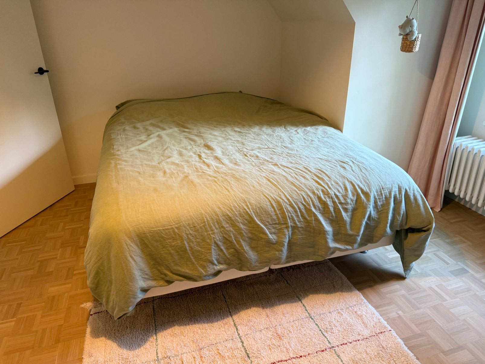 Boxspring 160x200 (IKEA), Ophalen, Gebruikt, Wit, Tweepersoons