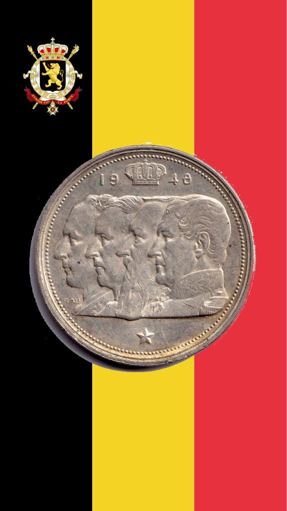 100 francs 1948 FR (MEDAILLE BATTLE - rare) - Prince Charles, Timbres & Monnaies, Monnaies | Belgique, Monnaie en vrac, Argent