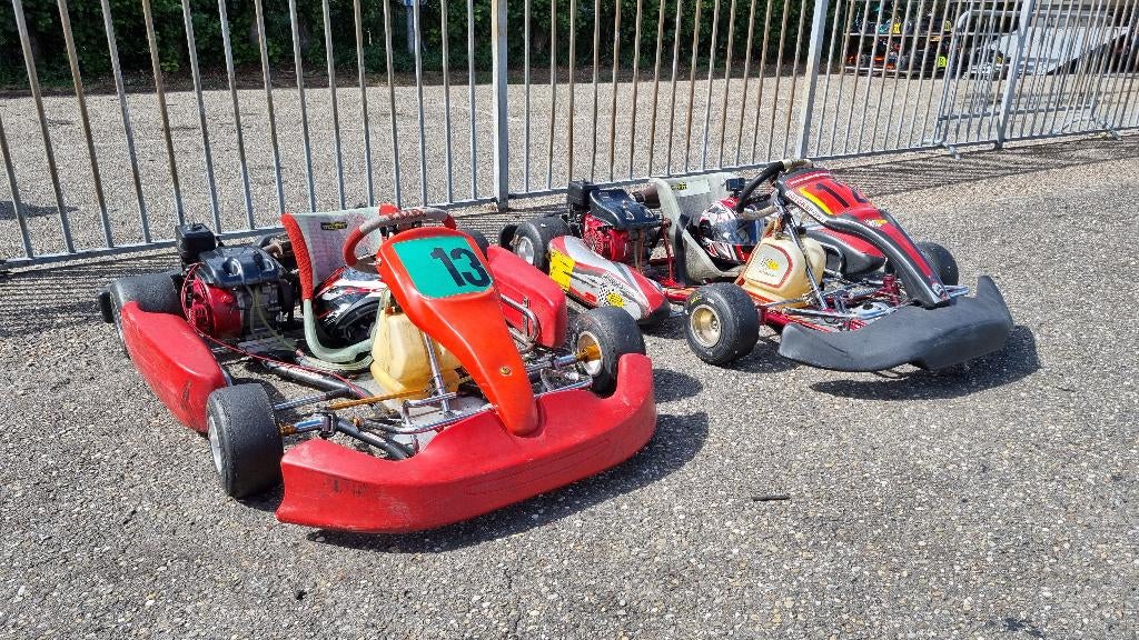 Kart Honda GX200 9pk (x2) - Complete set inclusief pitkarren, Sport en Fitness, Karting, Gebruikt, Kart, Ophalen