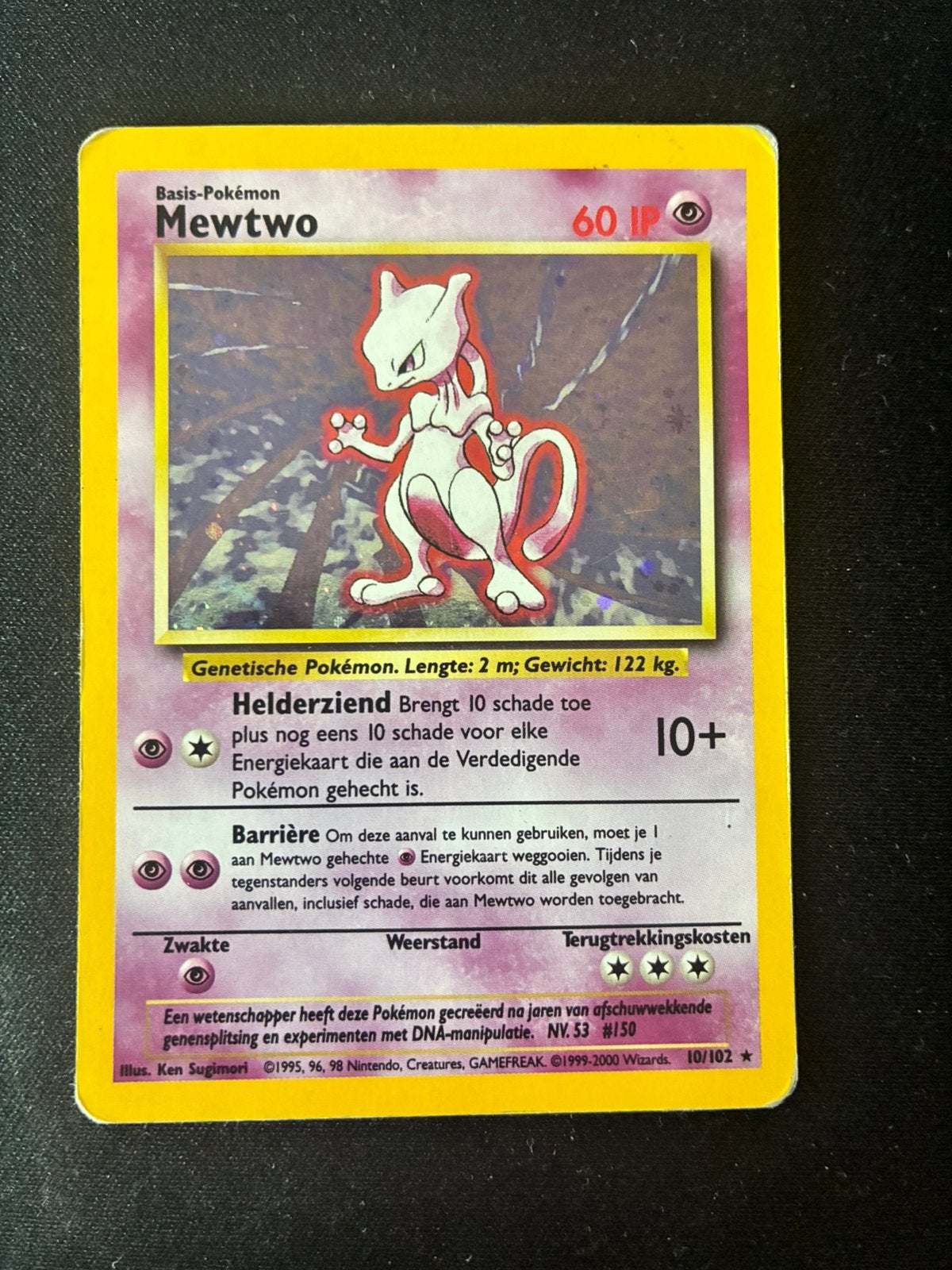 Pokemon mewtwo NL Holo Base Set, Ophalen, Zo goed als nieuw
