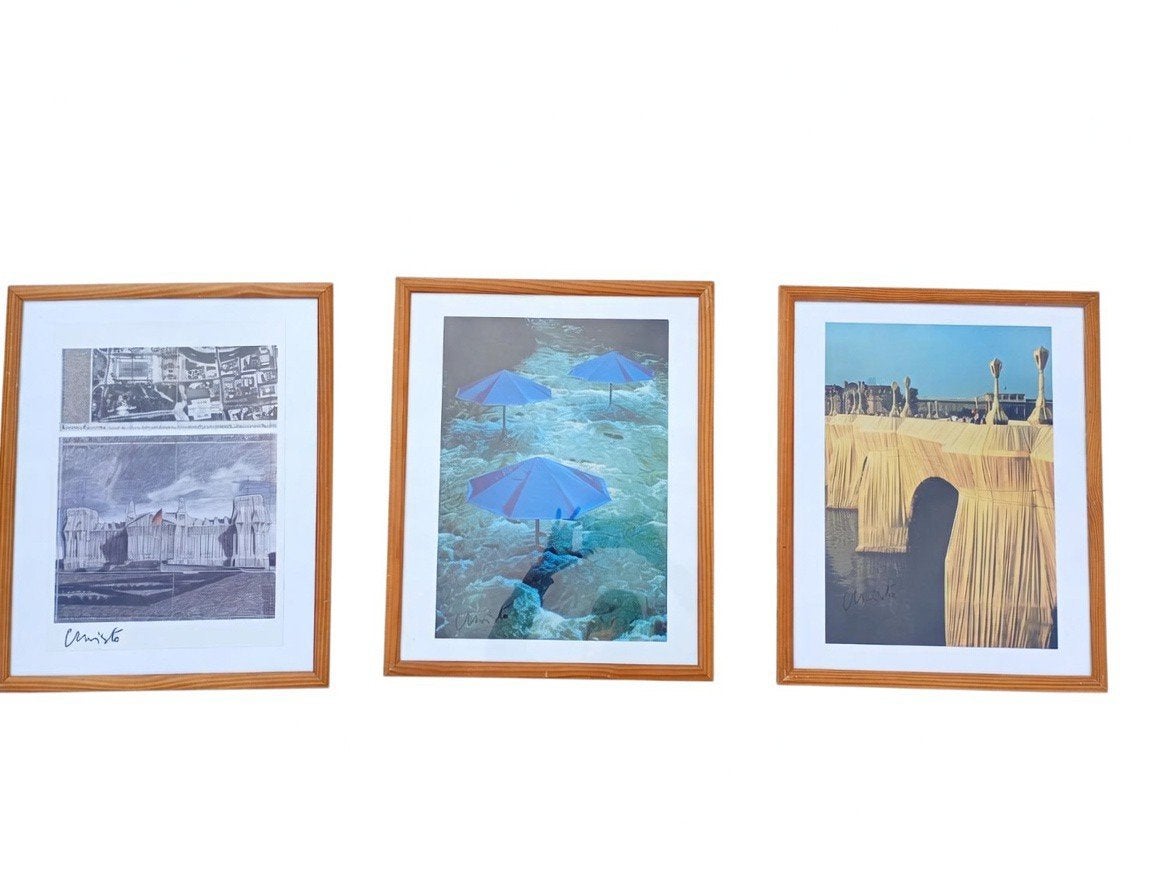 3x Christo handgesignieerd, Antiek en Kunst, Ophalen