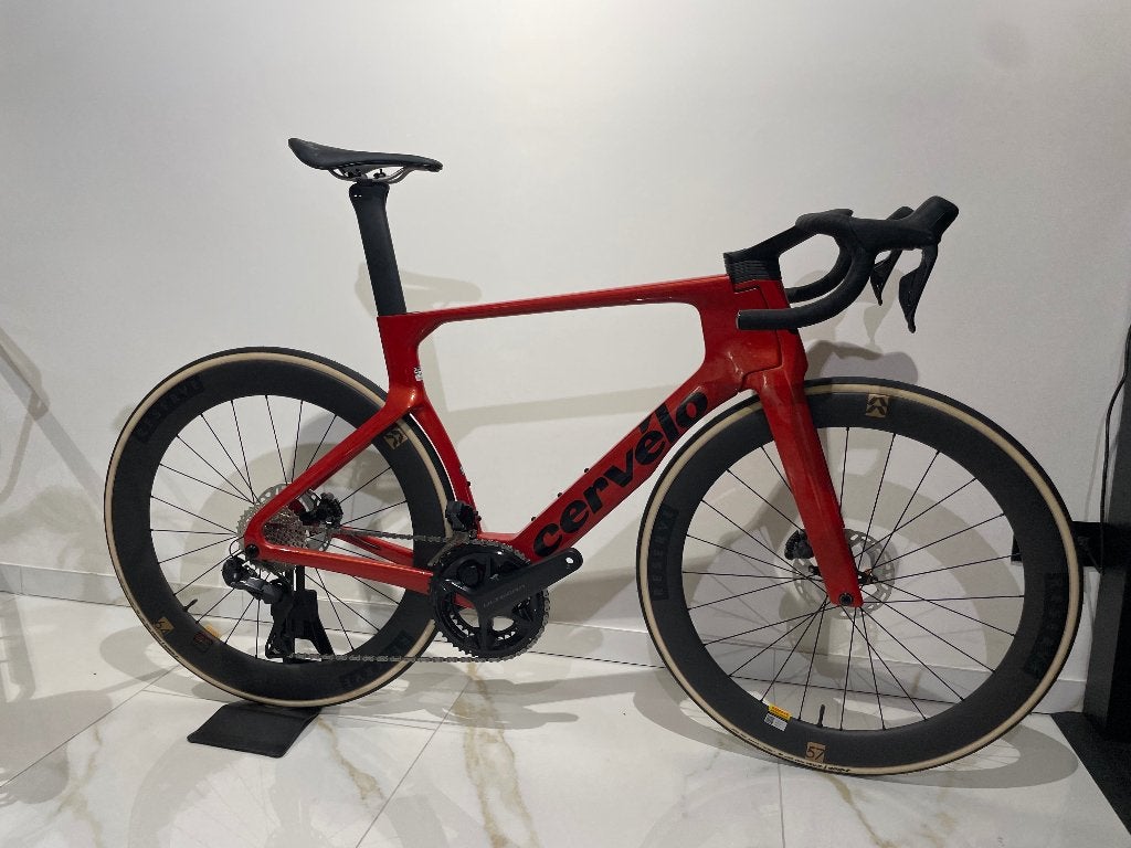 Cervélo S5 Carnelian Red maat 56, 28 inch, Carbon, Heren, Nieuw